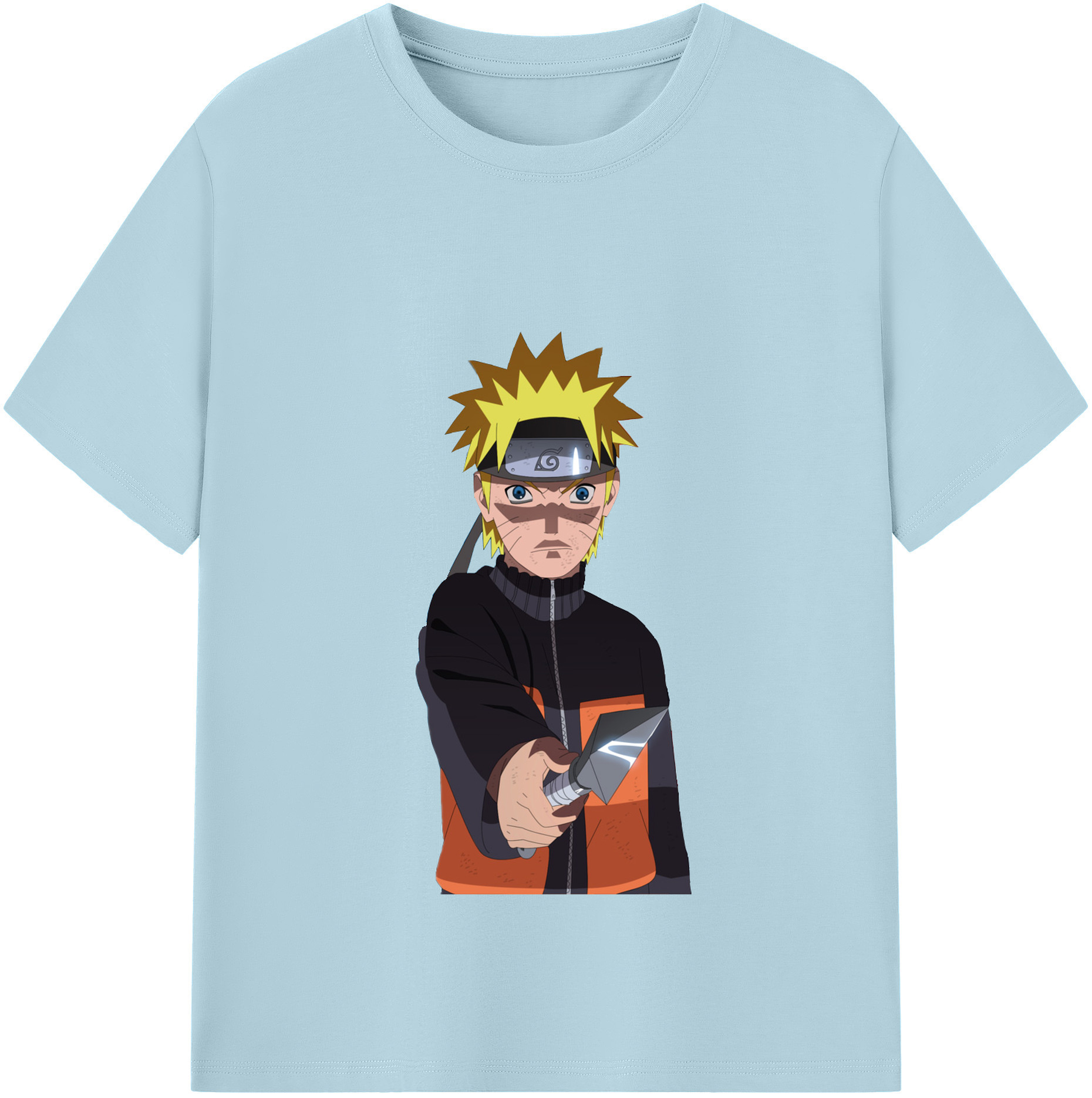 （画像用） NARUTO -ナルト- うずまき ナルト Uzumaki Naruto 綿100％半袖Tシャツ（フロントプリント）